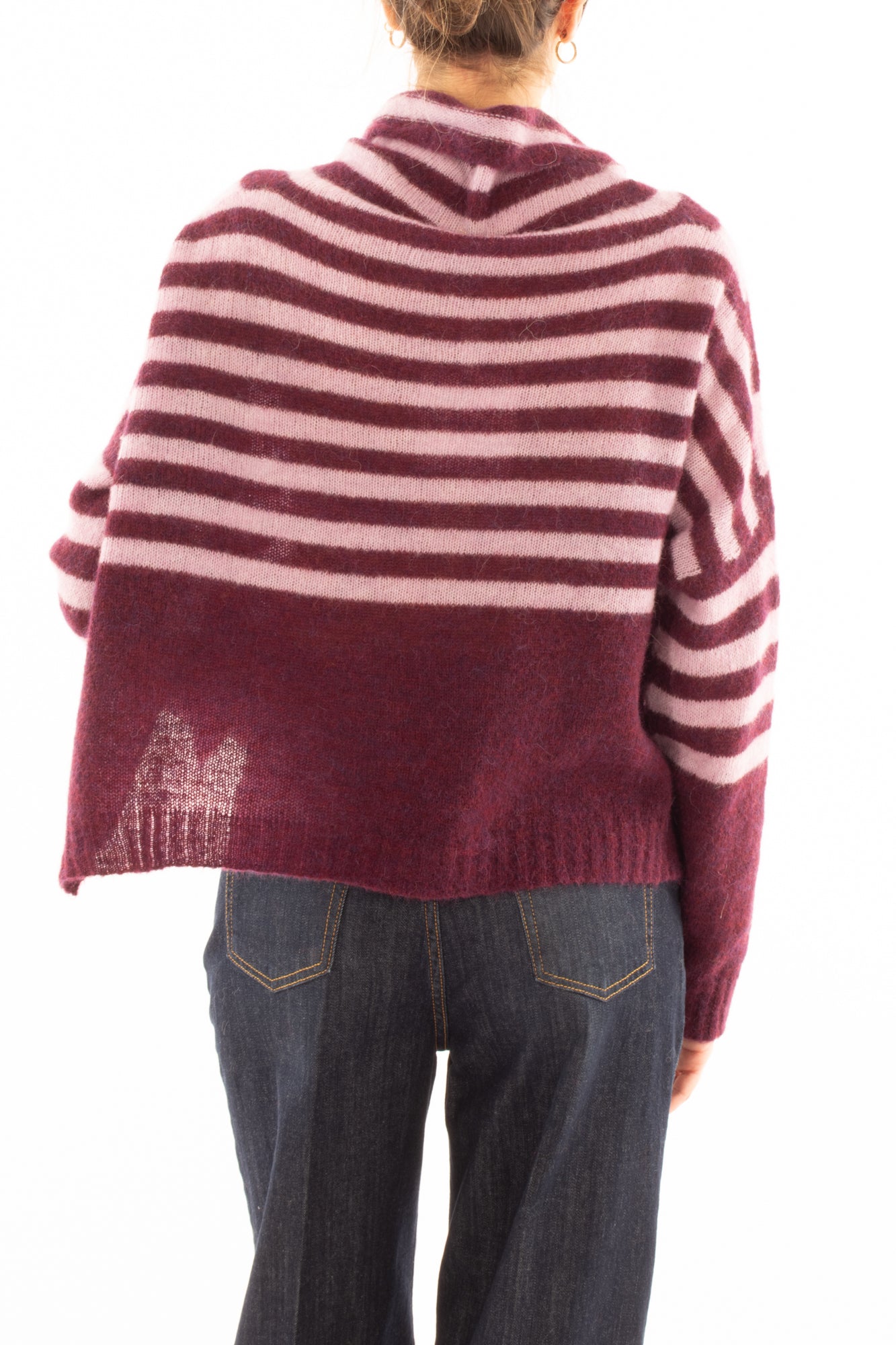 Maglione rigato Miamata - Viola