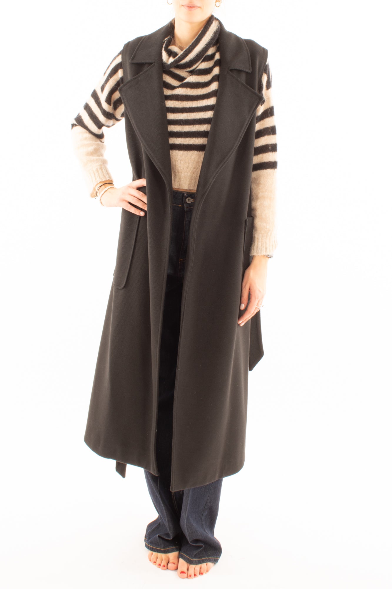 Cappotto senza maniche Miamata - Nero