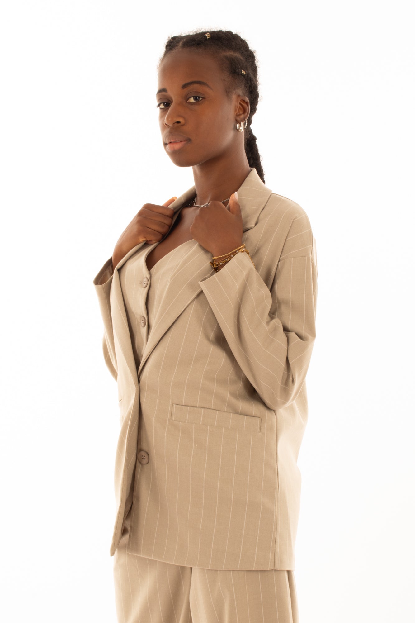 Giacca over gessata Articolo mi1828