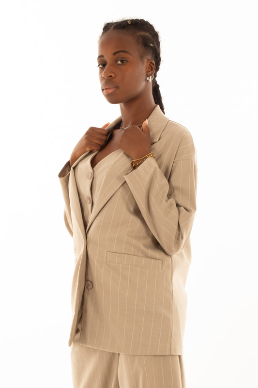 Giacca over gessata Articolo mi1828