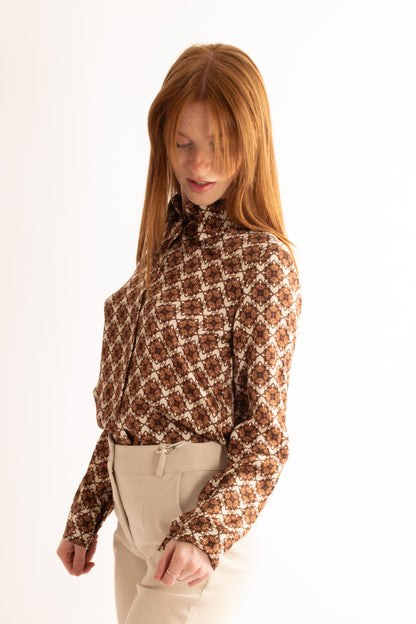 Camicia in viscosa Miamta - Panna