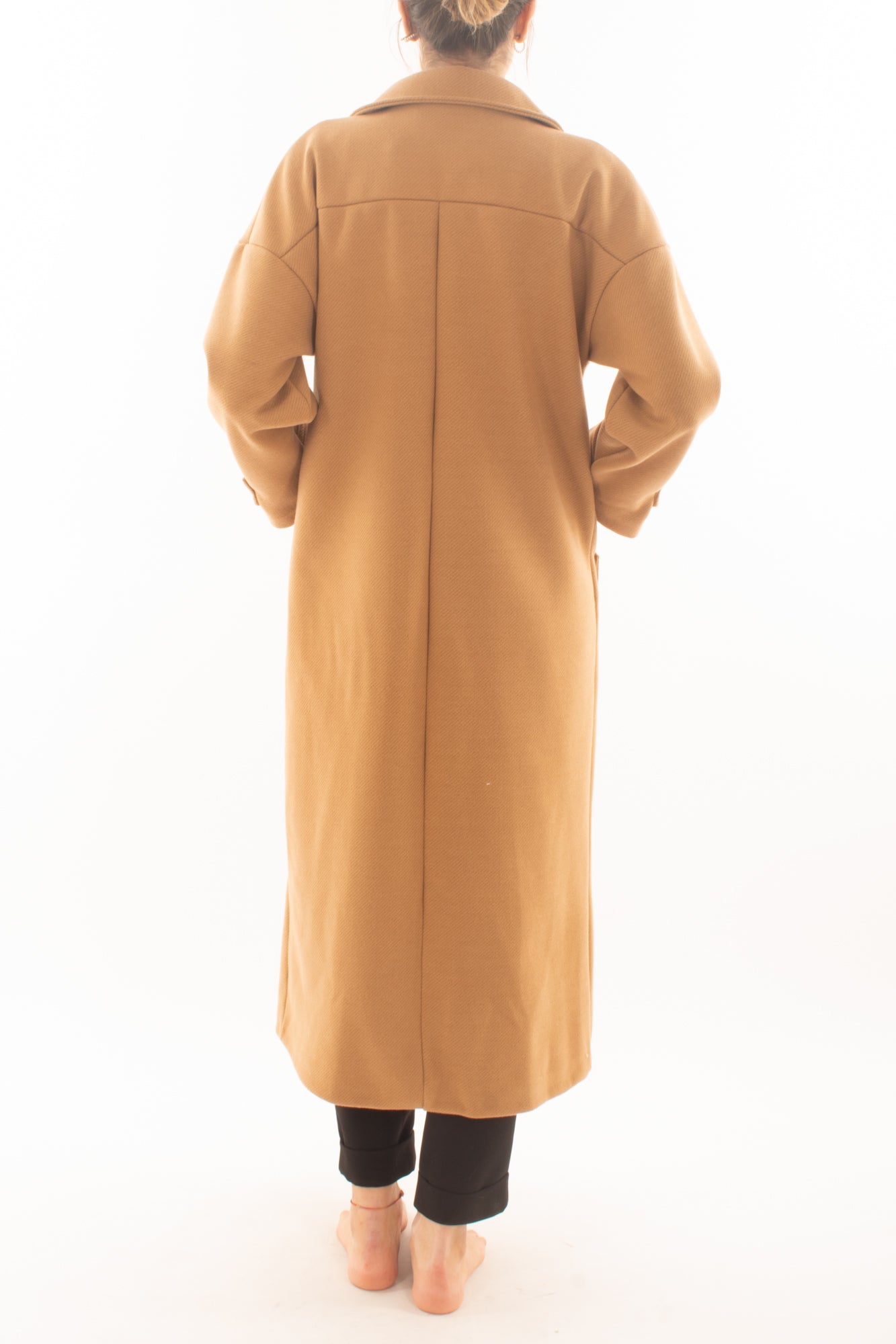 Cappotto lungo doppio petto Miamata - Cammello