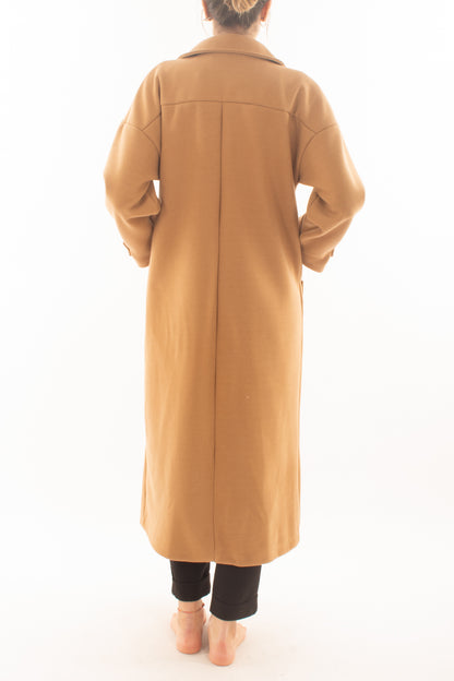 Cappotto lungo doppio petto Miamata - Cammello