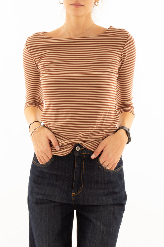 Maglia rigata Miamata - Moro