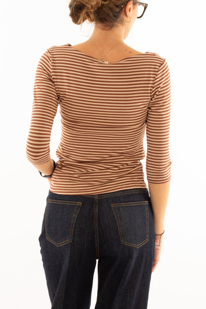 Maglia rigata Miamata - Moro