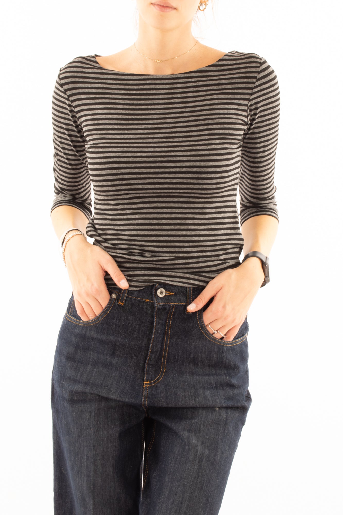 Maglia rigata Miamata - Nero