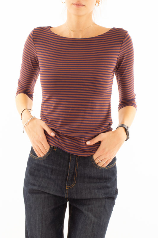 Maglia rigata Miamata - Viola