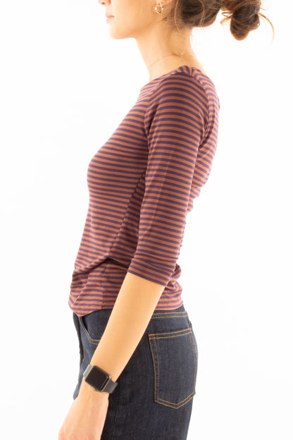 Maglia rigata Miamata - Viola