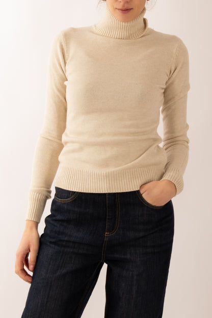 Maglione dolcevita Miamata - Burro