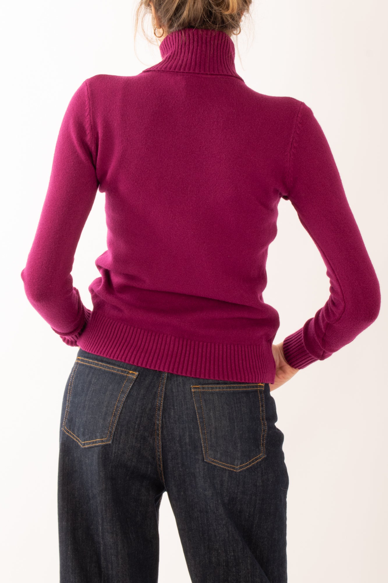 Maglione dolcevita Miamata - Fuxia