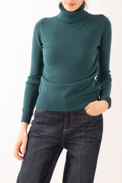 Maglione dolcevita Miamata - Petrolio