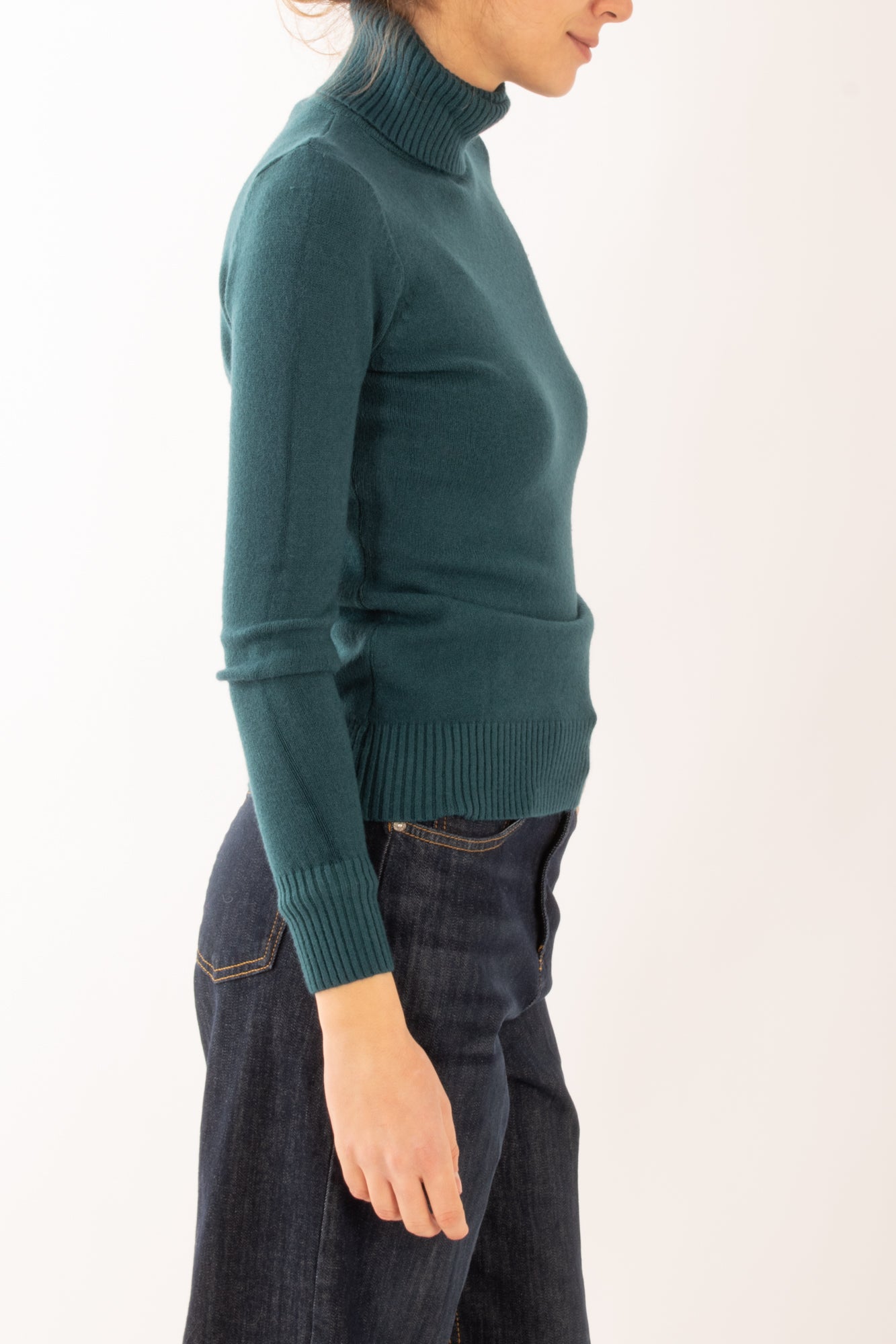 Maglione dolcevita Miamata - Petrolio