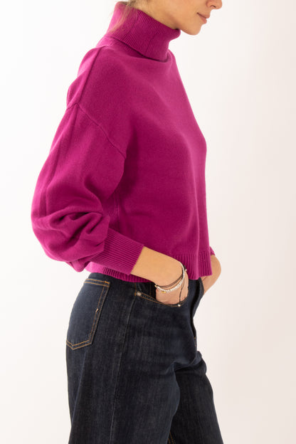 Maglione con manica a palloncino Miamata - Fuxia