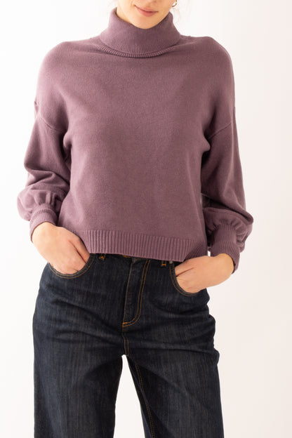 Maglione con manica a palloncino Miamata - Lilla