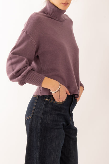 Maglione con manica a palloncino Miamata - Lilla