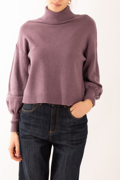 Maglione con manica a palloncino Miamata - Lilla