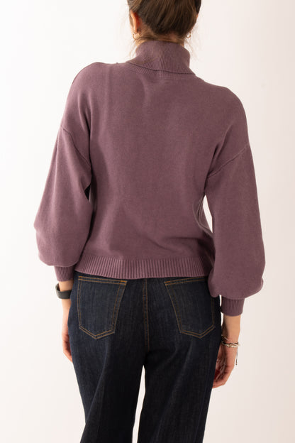 Maglione con manica a palloncino Miamata - Lilla