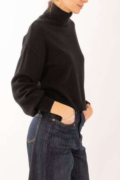 Maglione con manica a palloncino Miamata - Nero