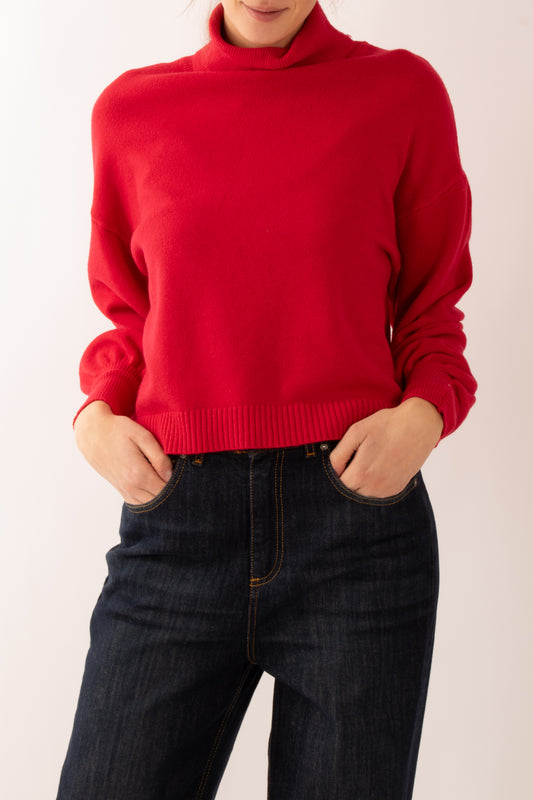 Maglione con manica a palloncino Miamata - Rosso