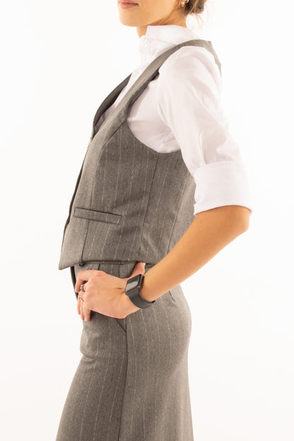 Gilet con filo di lurex Miamata Grigio