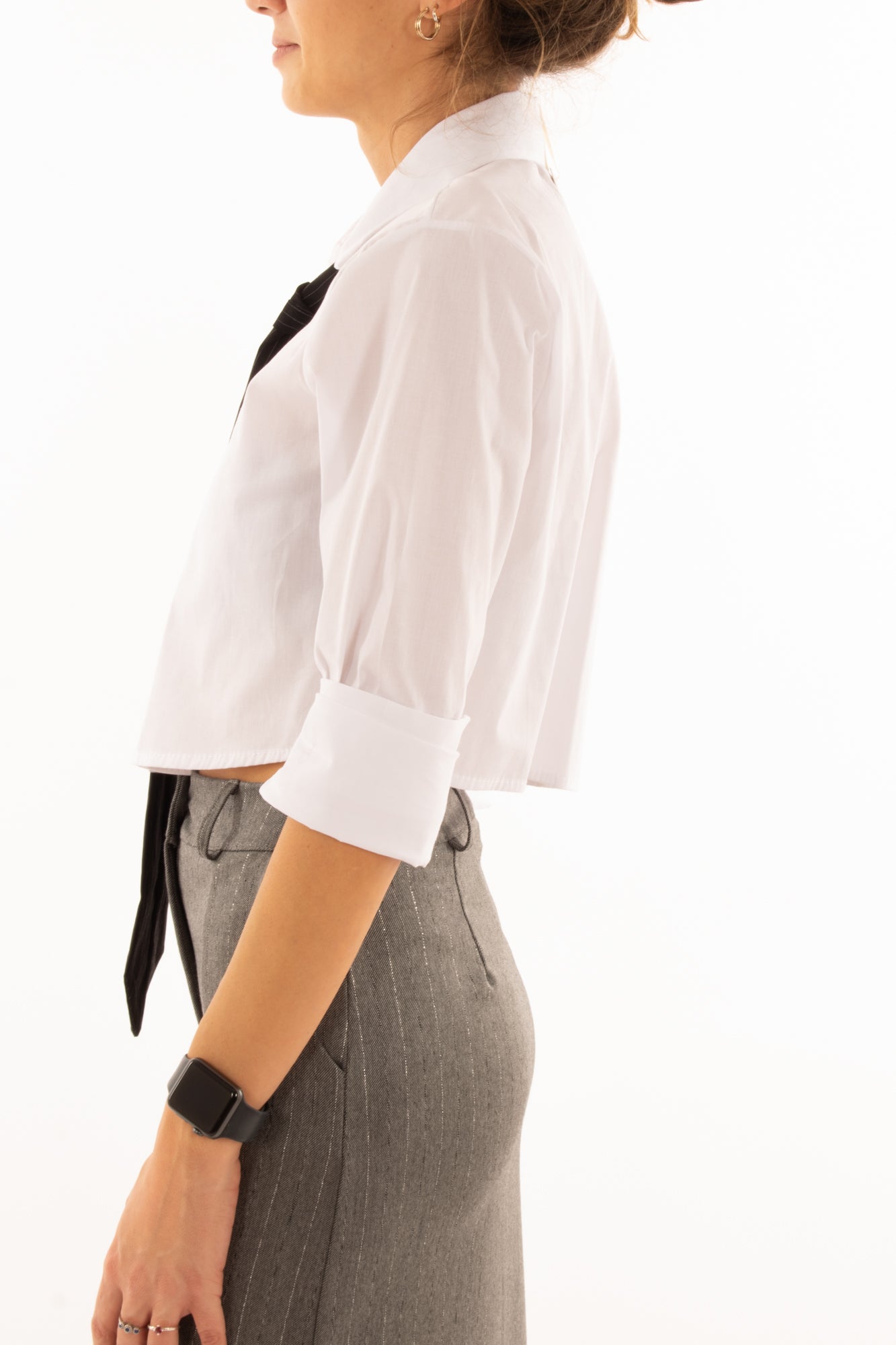 Camicia corta con cravatta Miamata - Bianco