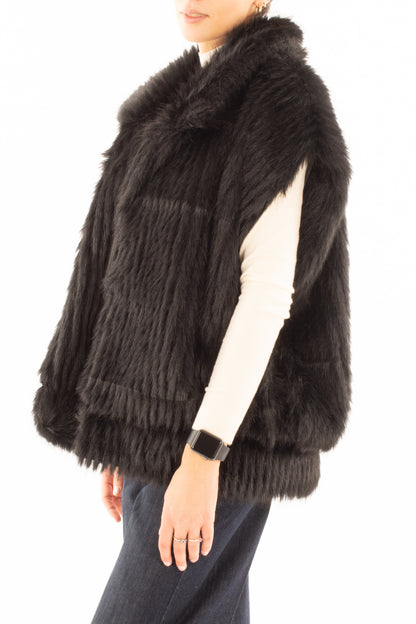 Gilet di ecopelliccia  Miamata - Nero