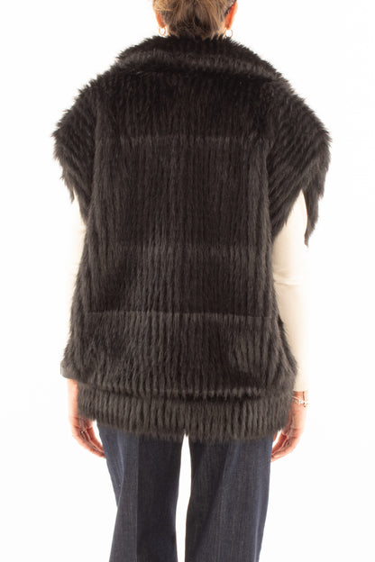 Gilet di ecopelliccia  Miamata - Nero