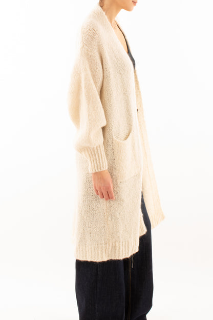 Crdigan lungo misto mohair Miamata - Burro