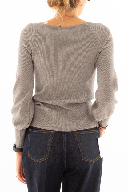 Maglia a costine a v Miamata -