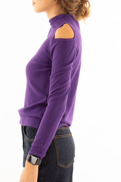 Maglia con spalle scoperte Miamata Viola