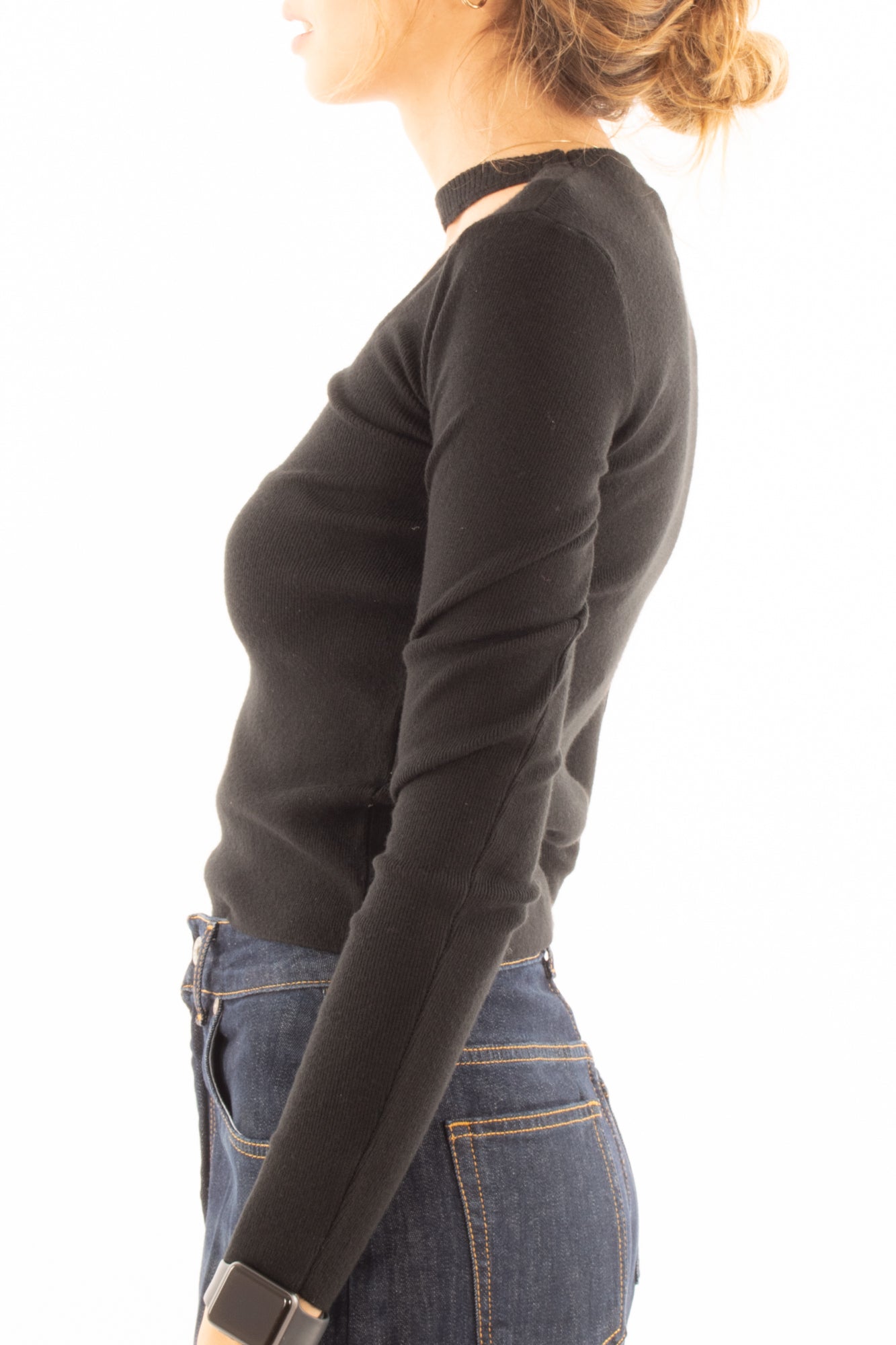 Maglia scollo madonna Miamata - Nero