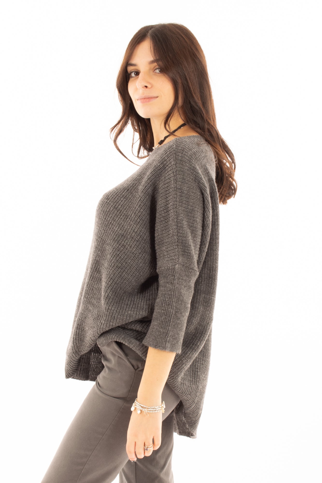 Maglione taglio dritto Motel - Grigio