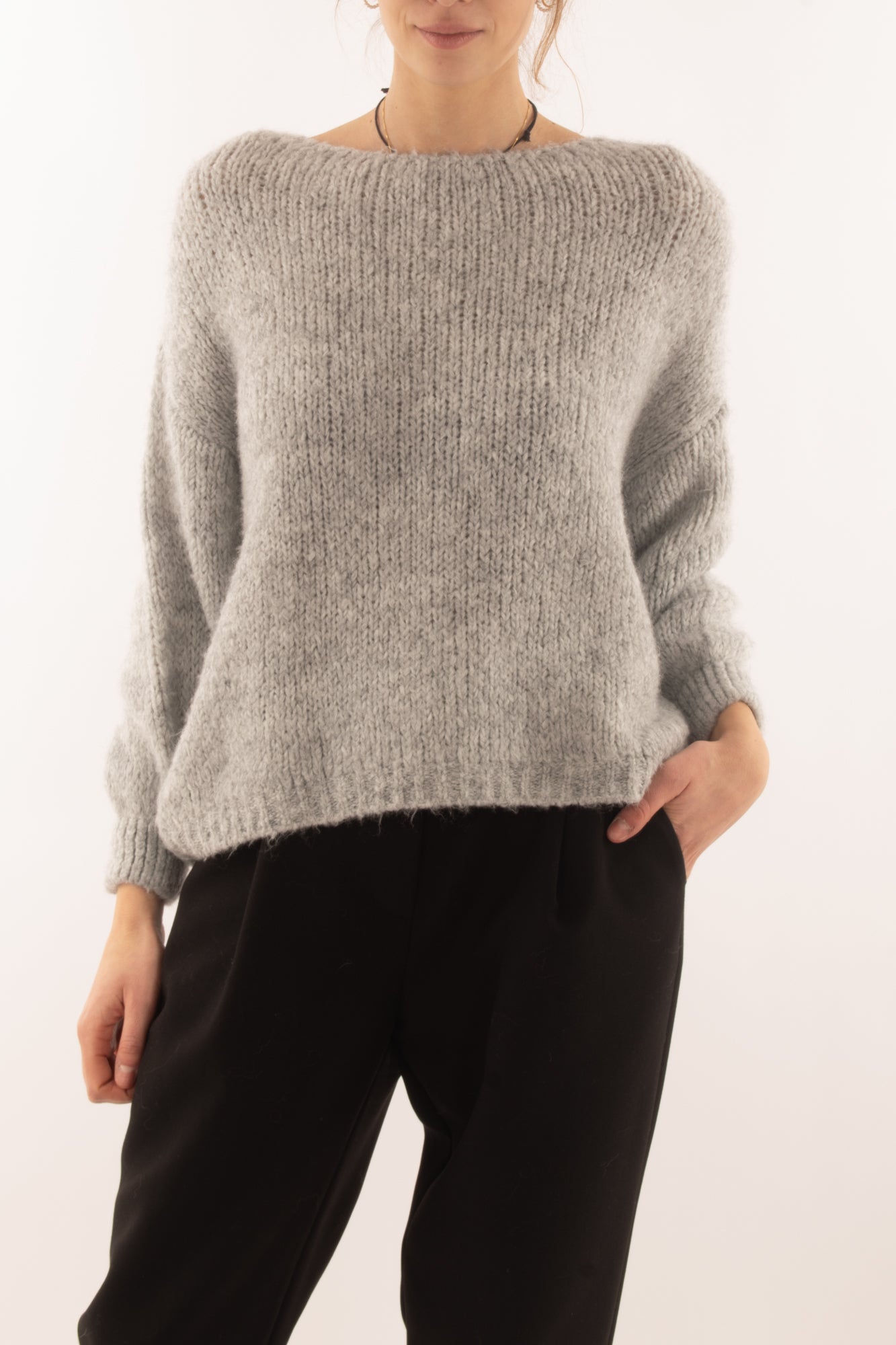Maglione con stella Motel - Grigio