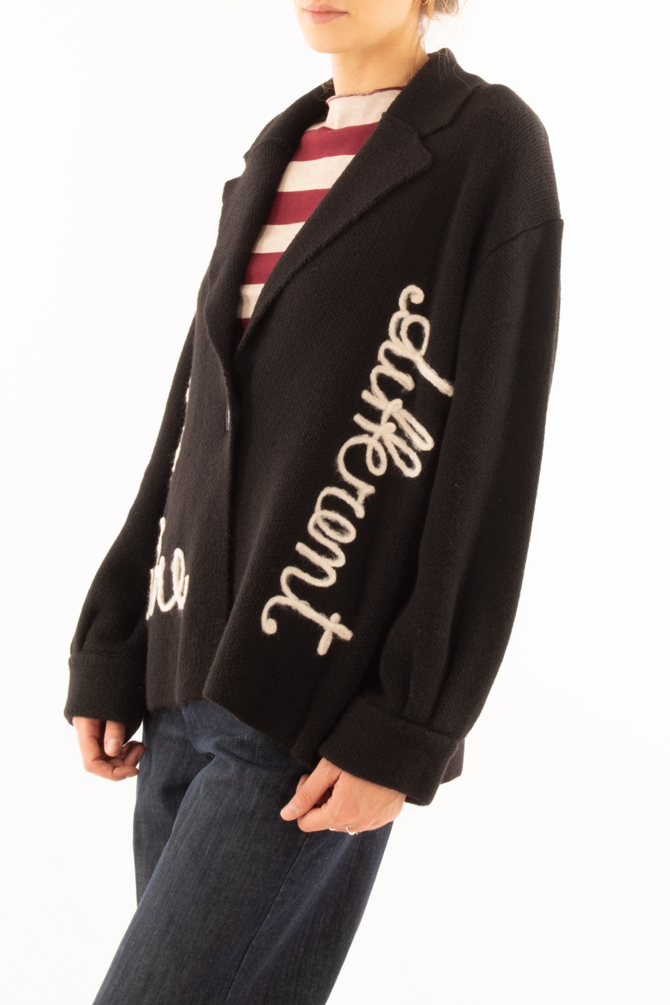 Maglione a giacca Motel - Nero