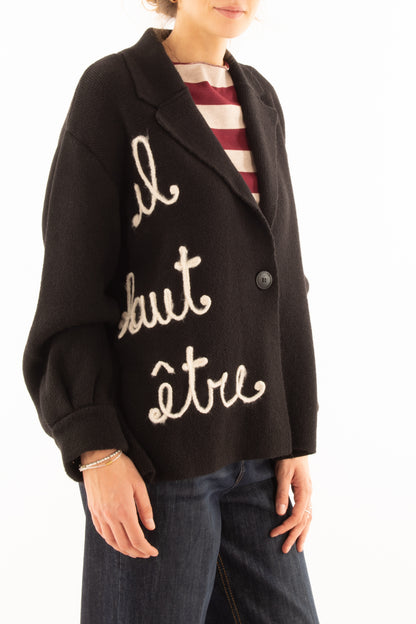 Maglione a giacca Motel - Nero