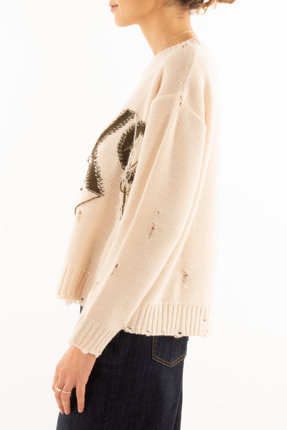 Maglione con scritte x Motel - Pasta