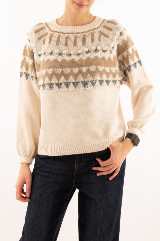 Maglione con perle misto lana Motel - Pasta