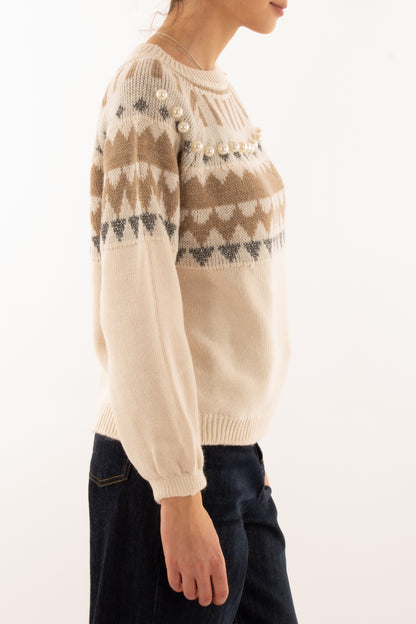 Maglione con perle misto lana Motel - Pasta