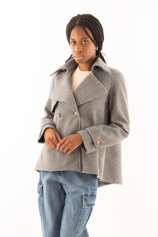 Giaccone a trapezio Motel Grigio