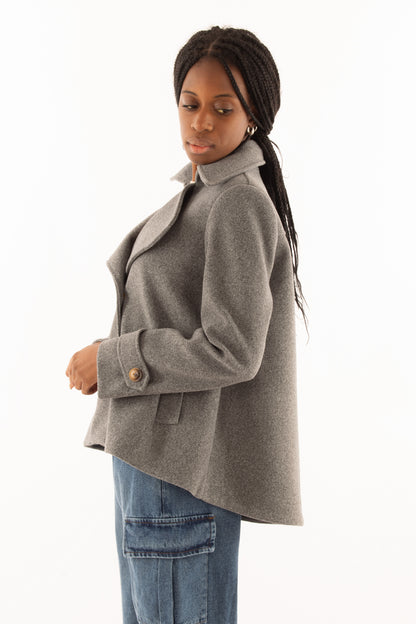 Giaccone a trapezio Motel Grigio