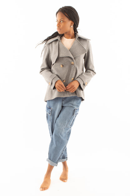 Giaccone a trapezio Motel Grigio