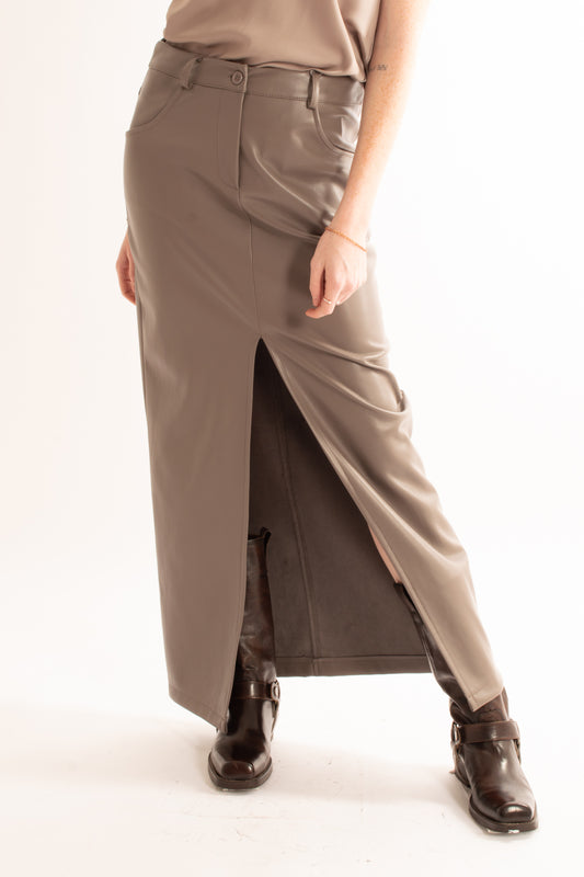 Gonna lunga ecopelle Motel - Fango