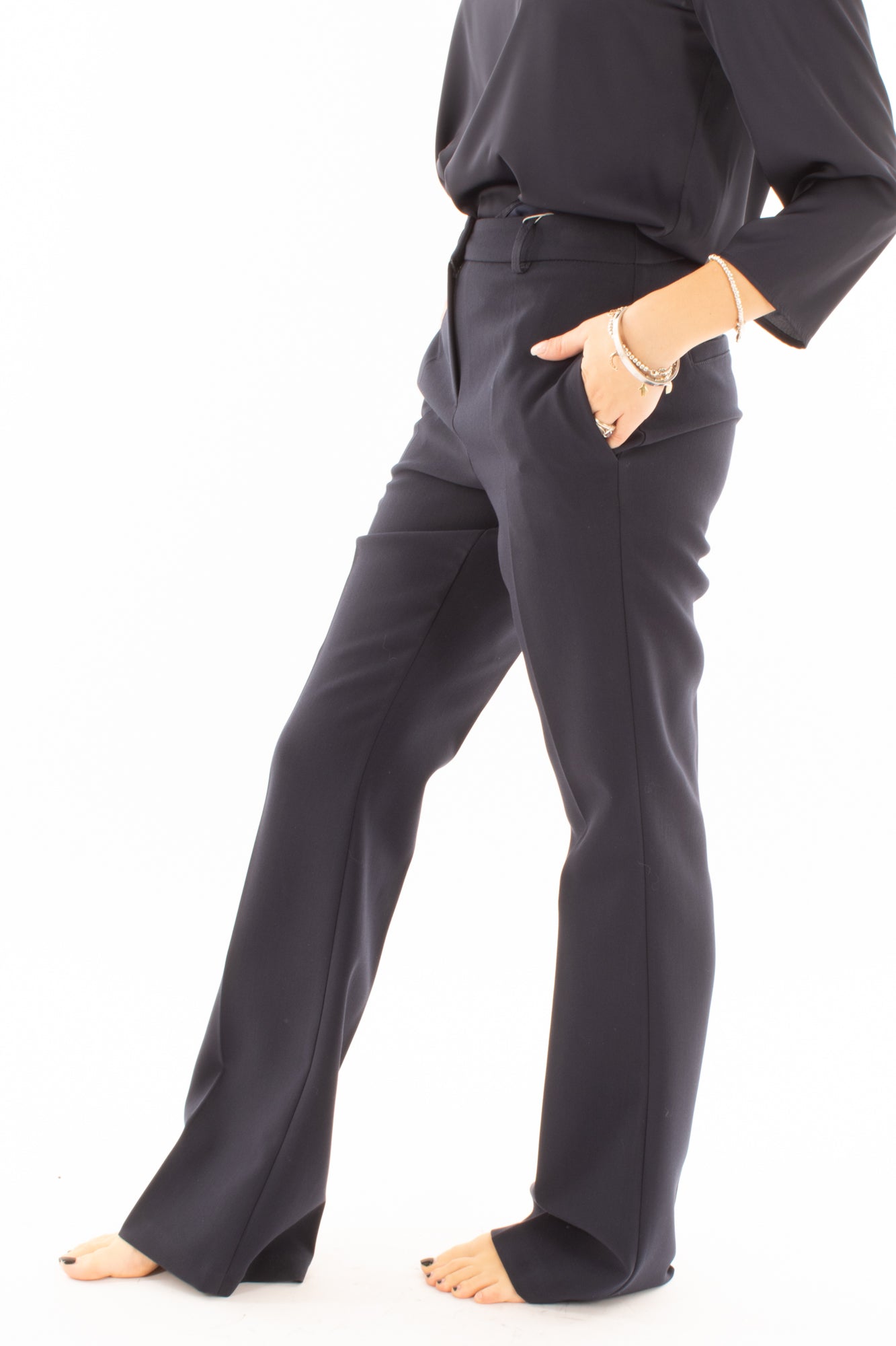 Pantalone a zampetta Motel - Blu