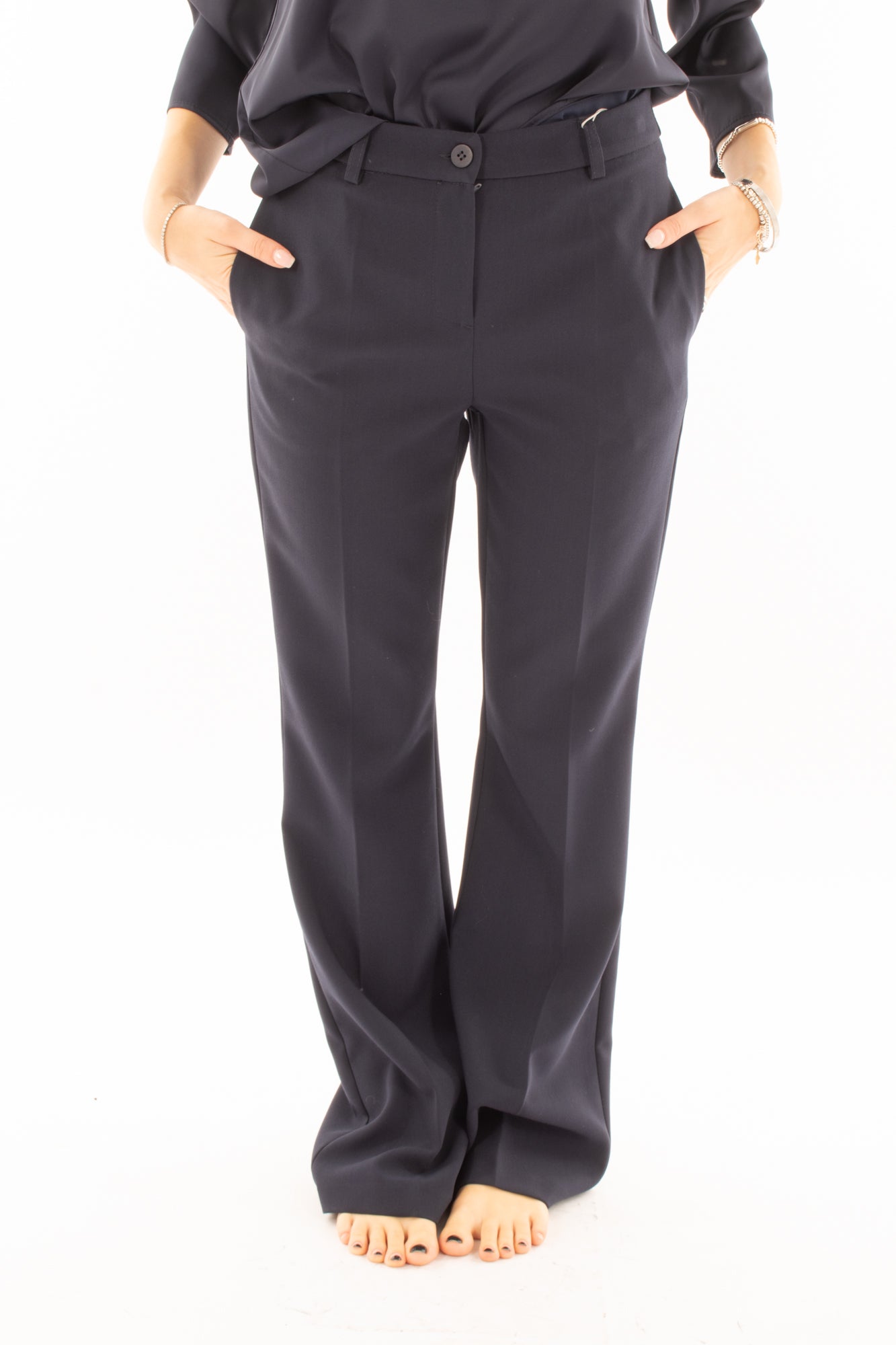 Pantalone a zampetta Motel - Blu