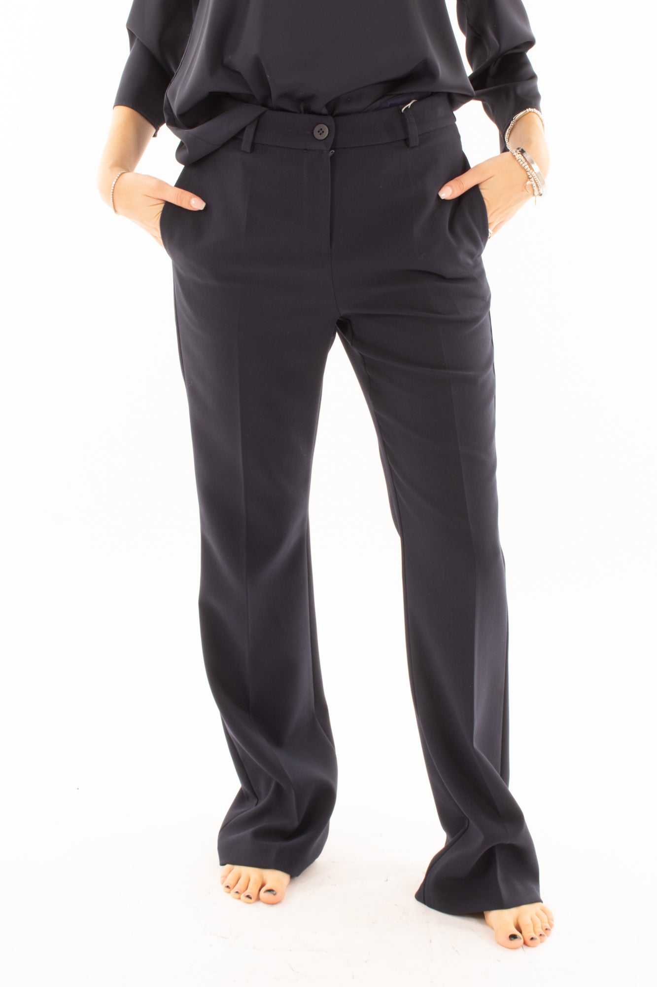 Pantalone a zampetta Motel - Blu