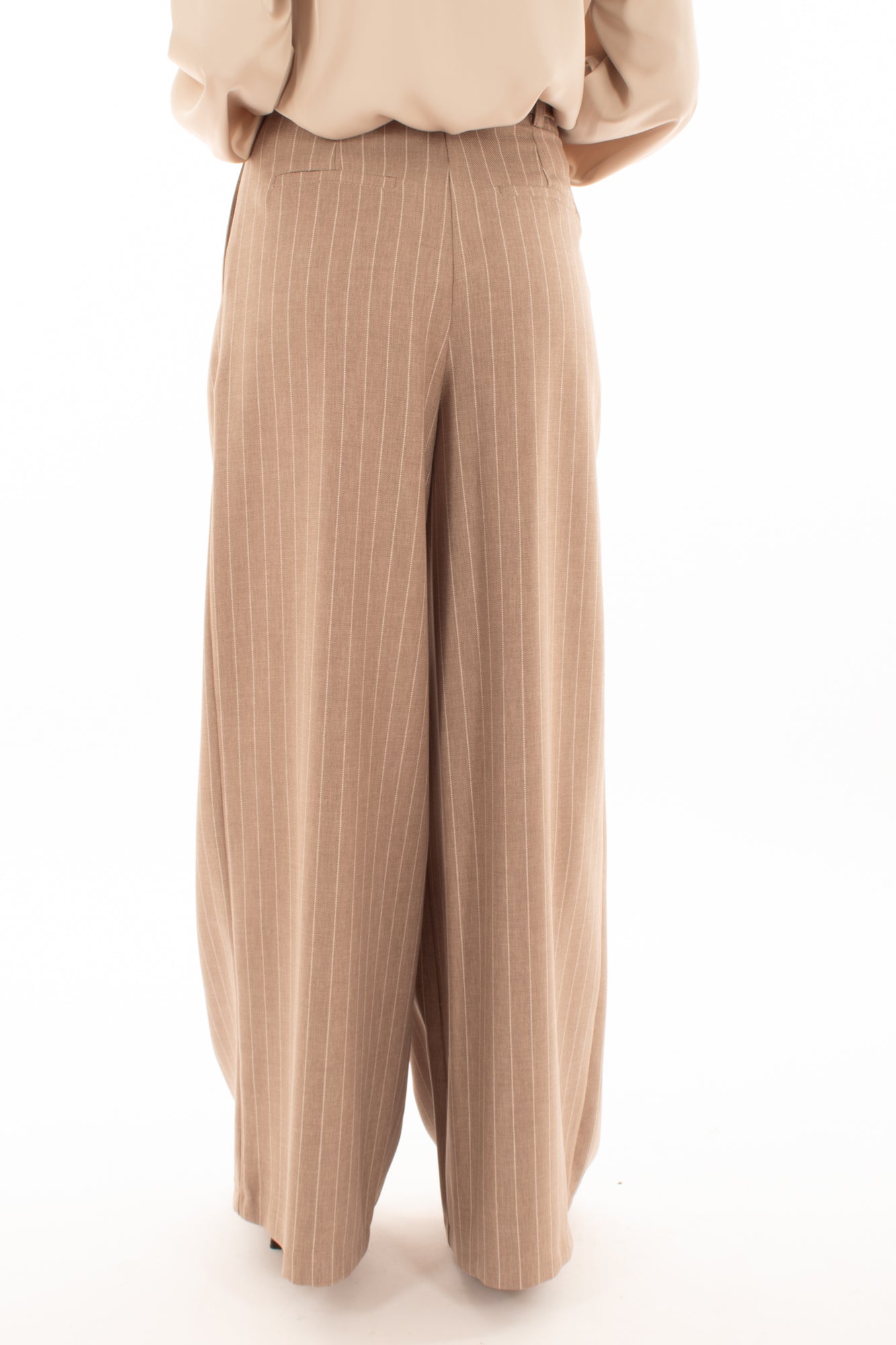 Pantalone gessato Motel - Tortora