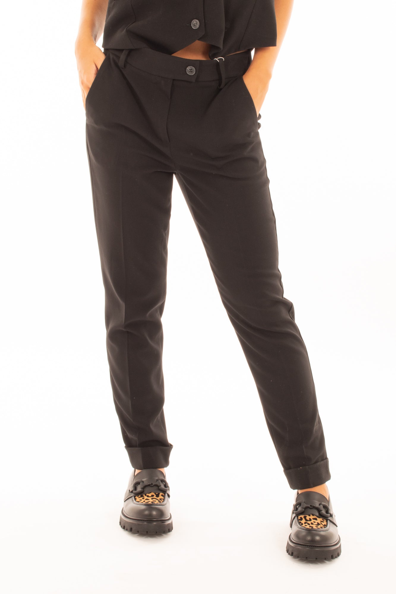 Pantalone sigaretta Motel- Nero