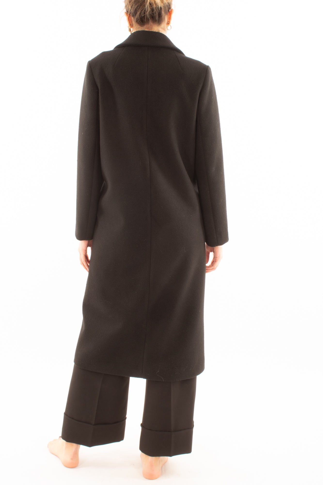 Cappotto doppi petto lungo Motel - Nero