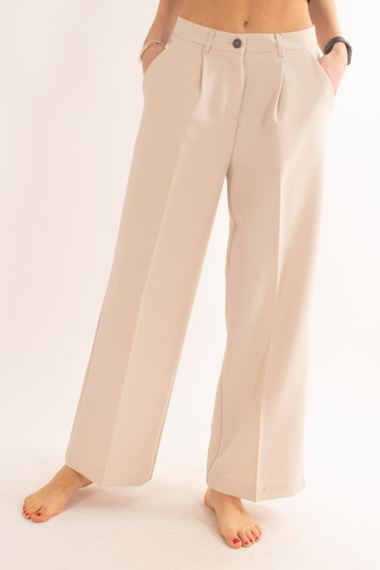 Pantalone a palazzo da donna Motel - Panna