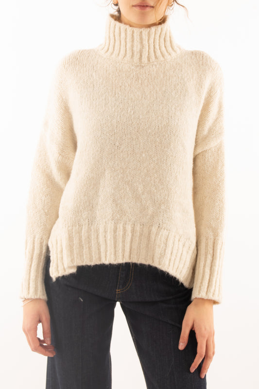 Maglione a collo alto Motel - Ecru